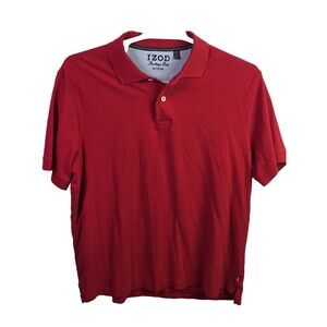 Izod Heritage Men's XL Red  Short Sleeve Polo Shirt